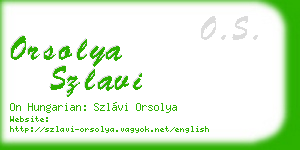 orsolya szlavi business card